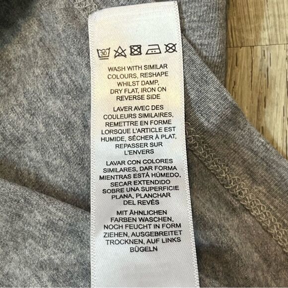 ASOS Light Heather Grey Cotton Blend Long Sleeve Knit Turtleneck Size Med Long - Picture 5 of 5